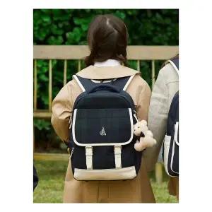 매장정품 [TAG 149000원][빈폴키즈] 체크 클래식 플랩 책가방 그린 (BI61D4U04M) 244138