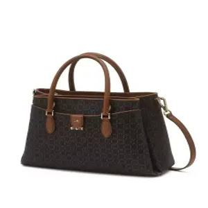 [닥스 정품] 브라운 DD 패턴 가죽 토트백 명품가방선물 미디움토트백 수납좋은가방 닥스핸드백