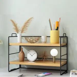 데스크 선반 2단 화이트 우드/책상/정리/책상위/책장/사무실/서랍장/정리대/정리함/수납/책상용/인테리어