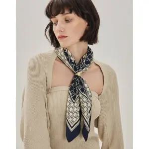 [백화점 정품] 닥스 ACC LL[선물포장][링세트][SILK100]네이비 DD패턴 스카프 링 세트 DCSC5E270