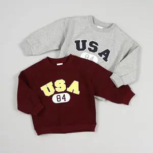 [보리보리/모데쯔]주니어 봄 USA 맨투맨 등교 초등학생 데일리