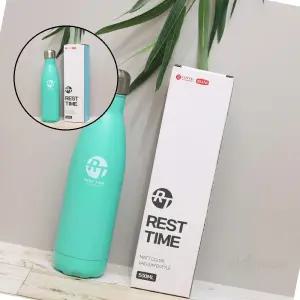 글로 타임 슬림 보온병 500ml 블루 보온보냉병 예쁜보온병