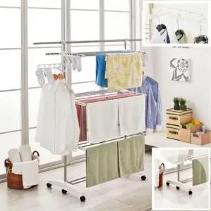 살림모아 이동식 빨래건조대 6단 특대형 실내 W