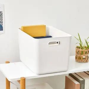 이벤트 특가 튼튼하고 오래쓰는 손잡이정리함 L 화이트 16L (36.5x26x24cm)_BT0523003 293203