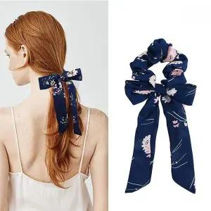 롱리본 헤어곱창 밴드 머리끈 스크런치 헤어슈슈