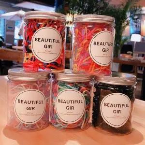 [셀러에이드]여성용 컬러 헤어 밴드 투명 고무줄 골프 머리끈 검정 아기