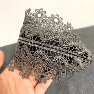 [콩심팥심]플라워 자수 넓은 레이스 헤어밴드 여성 머리띠