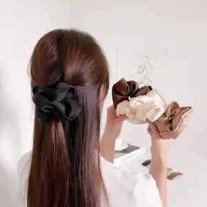 [셀러에이드]무드 컬러 새틴 헤어 스크런치 4컬러 머리끈