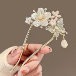 여성용 머리 고정 U자형 헤어핀 올림머리 비녀 스타일