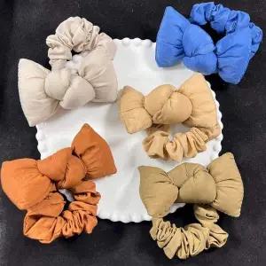 [셀러에이드]컬러 리본 패딩 헤어밴드 곱창 머리끈 스크런치 헤어슈슈