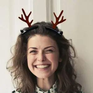 [콩심팥심]루돌프 사슴 장식 헤어핀 머리장식 머리끈 액세서리