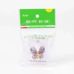 [셀러에이드]미니 헤어집게 큐빅 장식 보라색 포인트 핀