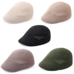 [나비드원]비스코스 니트 헌팅캡 5color 간절기 여름 남성 신사 중년 어르신 모자Q-N0022