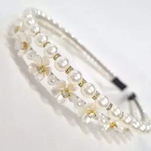 [셀러에이드]셀프웨딩 진주 장식 머리띠 헤어밴드 웨딩 헤어악세사리