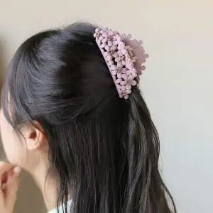 데이지 플라워 큐빅 헤어 집게핀 반묶음 스타일링 핀