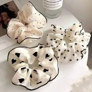 시스루 똥머리 곱창밴드 헤어끈 머리끈 곱창 머리 묶음 밴드