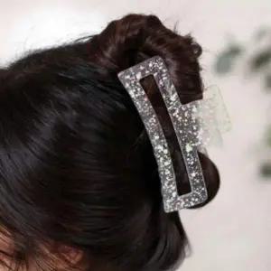 [골드스마일]페인팅 반투명 민트 대형 집게핀 헤어핀 머리핀