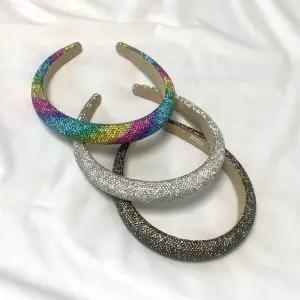 3가지 컬러 진주 큐빅 헤어밴드 화려한 스타일 머리띠