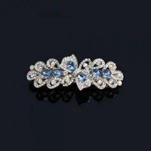 큐빅장식 물방울 자동 헤어핀 여성용 포인트 머리장식