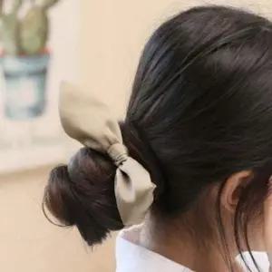 [골드스마일]실크 리본 로맨틱 헤어 스크런치 곱창 머리끈