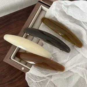 타원형 8cm 자동 고정 헤어핀 반묶음용 간편핀