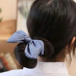 [에이치플러스몰]로맨틱 실크 리본 헤어 스크런치 곱창 머리끈