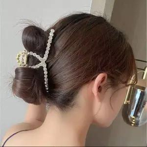 큐빅 장식 헤어 집게핀 숱 많은 빅 올림머리 집게핀