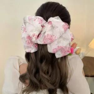 [에이치플러스몰]자동핀 플라워 천사 머리핀 3색 헤어 장식 악세사리