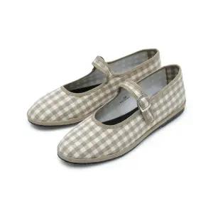 드로게리아 크리베리니 메리 제인 코튼 깅엄 카키 MJJJ-CO-GH-KHX