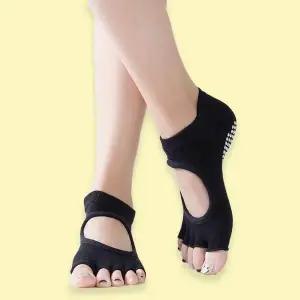 논슬립요가 필라테스삭스 홈트양말 오픈토 블랙 토삭스양말