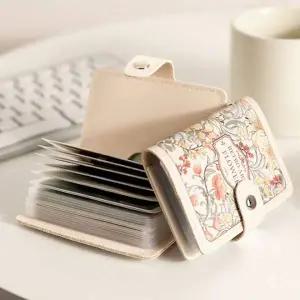 플라워 패턴 명함 케이스 카드 수납 지갑 카드 슬롯 카드보관함