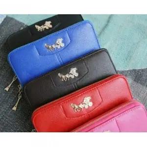 말총 지퍼 지갑 남성용 가죽 카드 수납 월렛 여성용 컴팩트 디자인