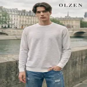 [올젠]스트라이프 배색 라운드 니트 (ZOE2ER1314)