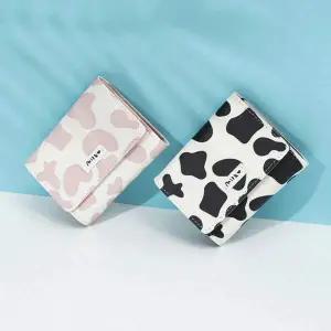 [콩심팥심]말랑말랑 소가죽 미니 지갑 컴팩트 카드 동전 지갑