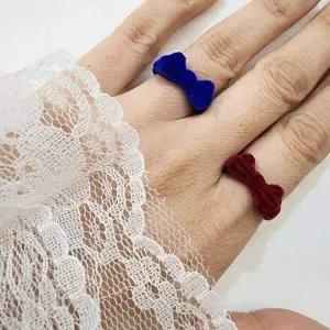 벨벳 포인트 우정 링 레드 블루 와이어 어린이 파티 행사용