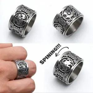 사신수 남성용 회전 반지 행운 가락지 기념일 선물용 남자 링