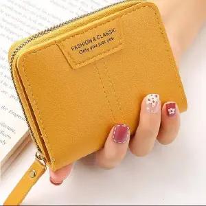 고급 지퍼형 가죽 반지갑 동전 수납 카드 지폐 수납 지갑