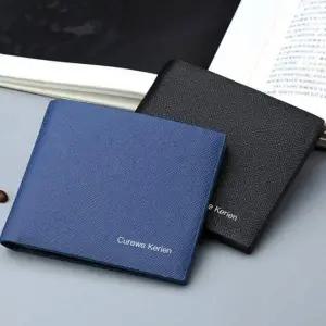 남성용 소프트 미니 반지갑 컴팩트 카드지갑