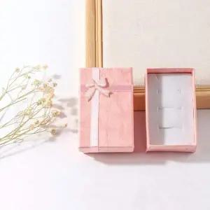 [골드스마일]리본 장식 목걸이 귀걸이 보관 상자 케이스