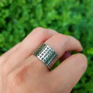 반야심경 불교 기도 반지 은 실버 링 남녀 공용