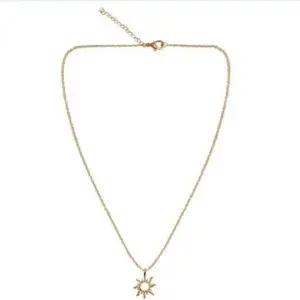 [골드스마일]여성 고급스러운 우정 심플 태양 모티브 체인 목걸이