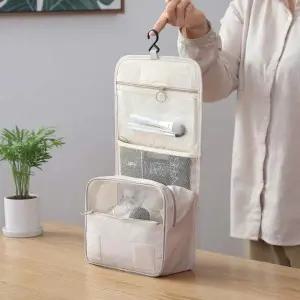 [셀러에이드]캠핑 여행 출장 휴대용 세면도구 파우치 정리함 워시백