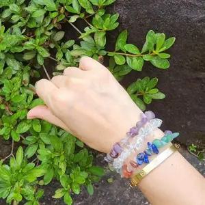 에스닉 스타일 보헤미안 자갈 비즈 팔찌 여성용 손목 장식