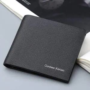 슬림 가죽 남성 반지갑 블랙 카드 수납 지갑