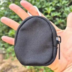 [골드스마일]미니 지갑 카라비너 고리 허리 벨트 파우치 블랙