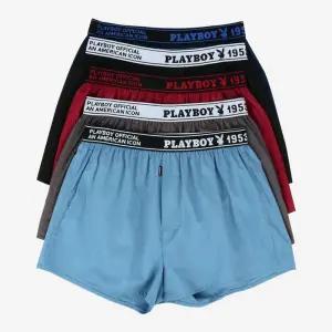 플레이보이 남성 40수 트렁크 5매세트 순면 남자 사각팬티 코튼박서