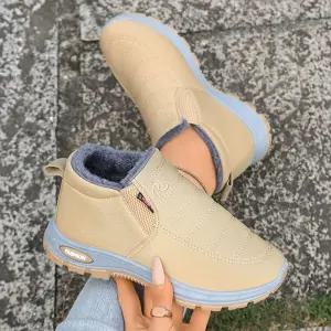 남녀공용 빅사이즈 사이드 밴딩 기모 부츠남성퍼스니커즈 털스니커즈 퍼단화 방한화 운동화 퍼화 신발 남성