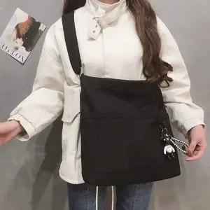 캔버스 크로스백 다용도 숄더 토트백 멀티포켓 에코백