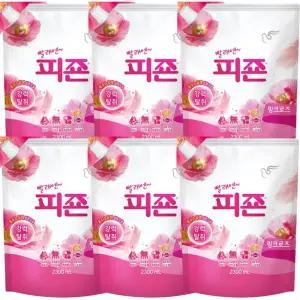 피죤 섬유유연제 리필 핑크로즈 2.3L 6개