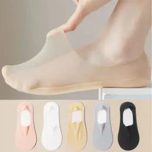 여성용 투명 페이크 덧신 5색 5켤레 여름용 메쉬 양말